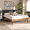 Baxton Studio Alke Dark Grey Upholstered Walnut Wood Full Size Platform Bed 163-10477 - alternate 5